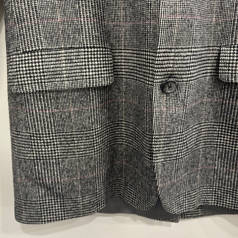 Brooks Brothers Camel Hair Blazer Mens 43L Glen Plaid Sport Coat Vintage Preppy
